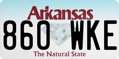 AR license plate 860WKE