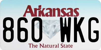 AR license plate 860WKG