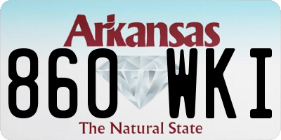 AR license plate 860WKI
