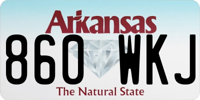 AR license plate 860WKJ
