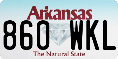 AR license plate 860WKL