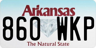 AR license plate 860WKP