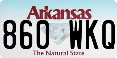 AR license plate 860WKQ