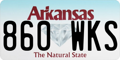 AR license plate 860WKS