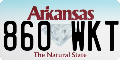 AR license plate 860WKT