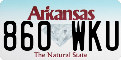 AR license plate 860WKU