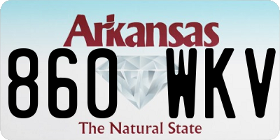 AR license plate 860WKV