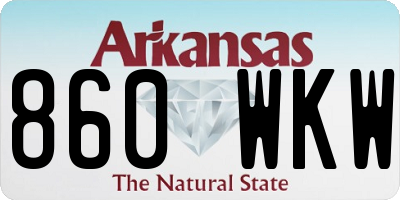 AR license plate 860WKW