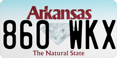 AR license plate 860WKX