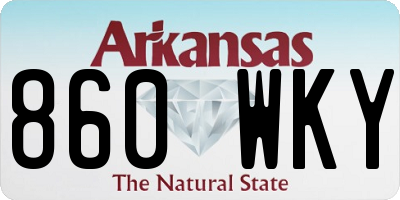 AR license plate 860WKY