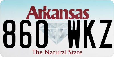 AR license plate 860WKZ