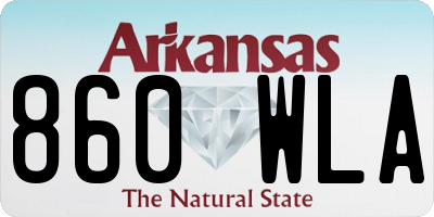 AR license plate 860WLA