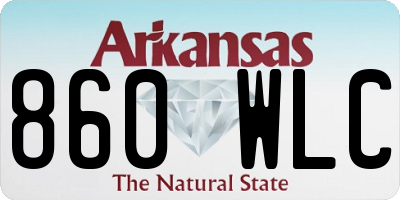 AR license plate 860WLC