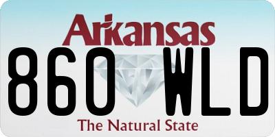 AR license plate 860WLD