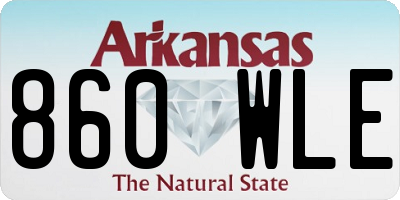 AR license plate 860WLE