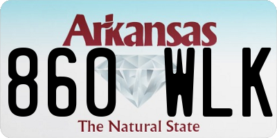 AR license plate 860WLK