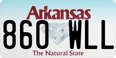AR license plate 860WLL