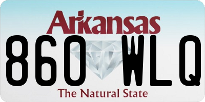 AR license plate 860WLQ