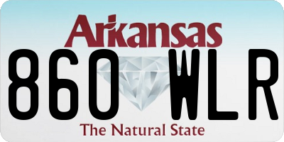 AR license plate 860WLR