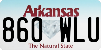 AR license plate 860WLU