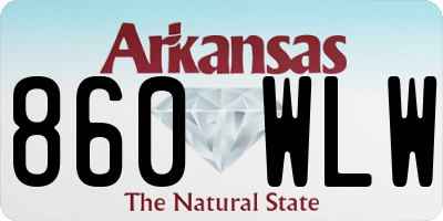 AR license plate 860WLW