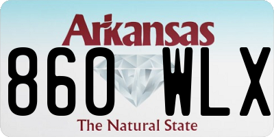 AR license plate 860WLX