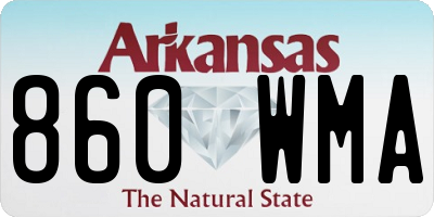 AR license plate 860WMA
