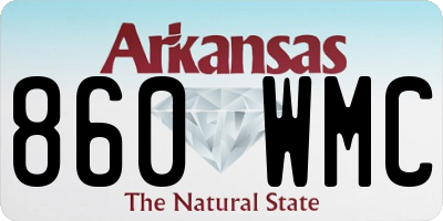 AR license plate 860WMC