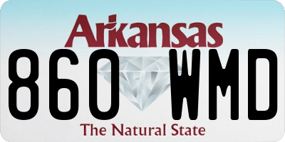 AR license plate 860WMD