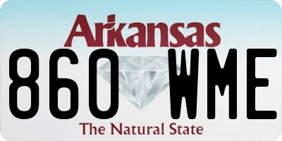 AR license plate 860WME