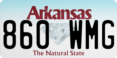 AR license plate 860WMG