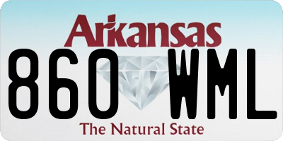 AR license plate 860WML