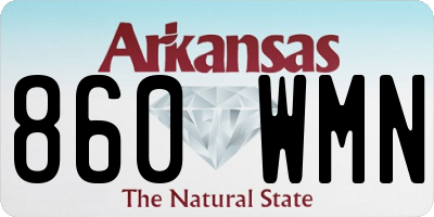 AR license plate 860WMN