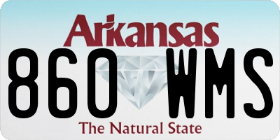 AR license plate 860WMS