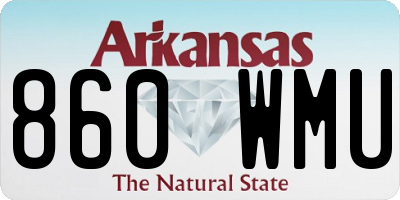 AR license plate 860WMU