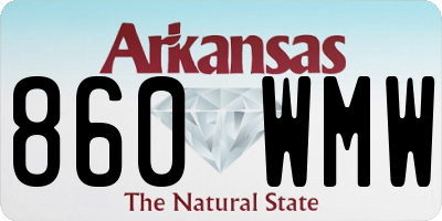 AR license plate 860WMW