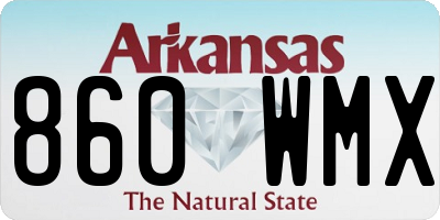 AR license plate 860WMX