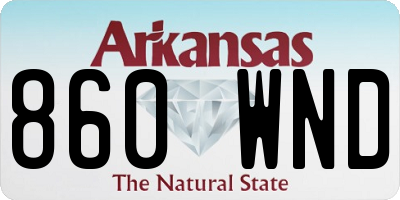 AR license plate 860WND