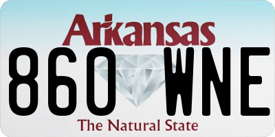 AR license plate 860WNE