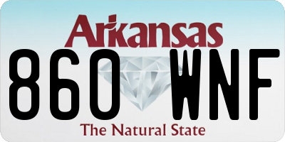 AR license plate 860WNF