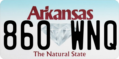 AR license plate 860WNQ