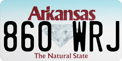 AR license plate 860WRJ