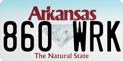 AR license plate 860WRK