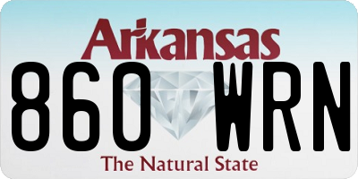 AR license plate 860WRN