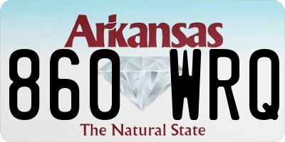 AR license plate 860WRQ