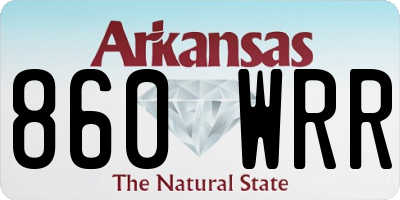 AR license plate 860WRR