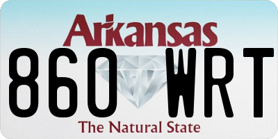 AR license plate 860WRT