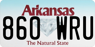 AR license plate 860WRU