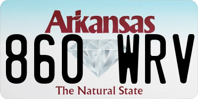 AR license plate 860WRV