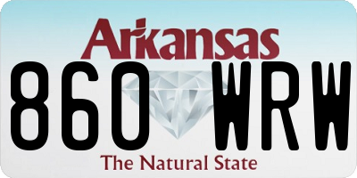 AR license plate 860WRW